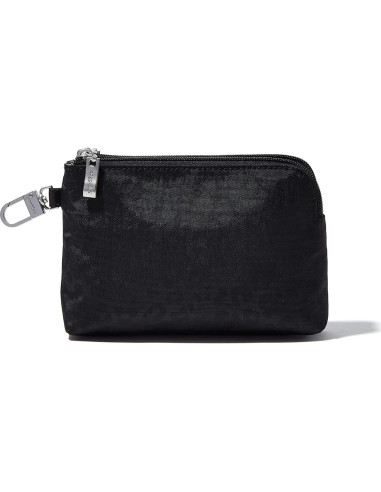 Baggallini Pouch RFID Desmontable para Mujeres - Leopardo Negro