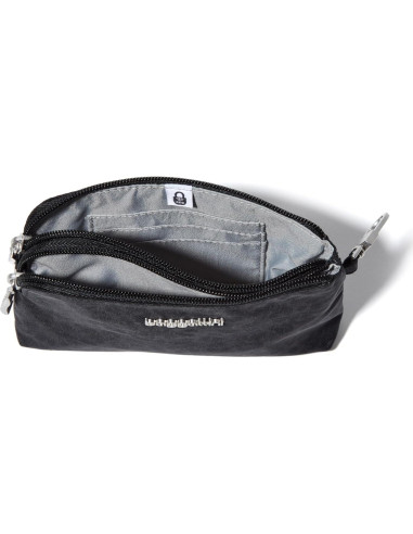 Baggallini Pouch RFID Desmontable para Mujeres - Leopardo Negro