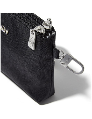 Baggallini Pouch RFID Desmontable para Mujeres - Leopardo Negro