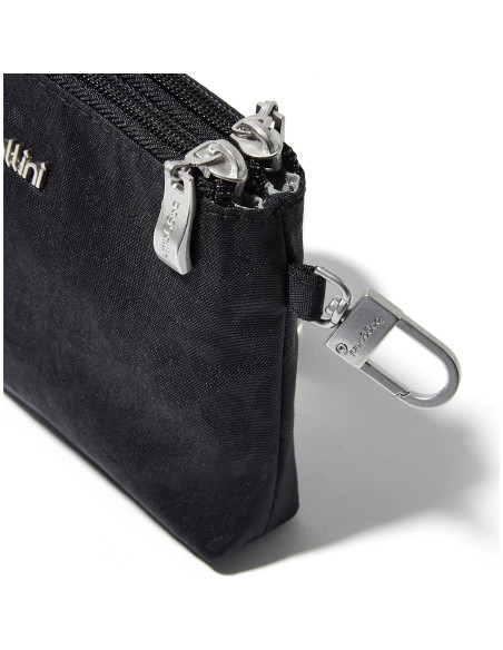 Baggallini Pouch RFID Desmontable para Mujeres - Leopardo Negro