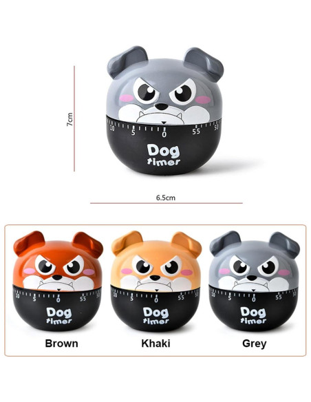 Temporizador mecánico de cocina Bulldog 60 minutos marrón Temporizador mecánico de cocina Bulldog 60 minutos marrón