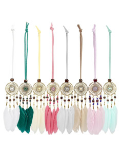 Set de 8 Atrapa Sueños Colgantes Ygmoner 30cm Múltiples Colores