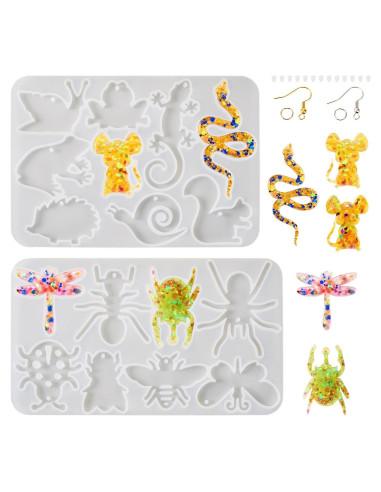 Moldes de Silicona para Pendientes DIY Cheriswelry Insectos