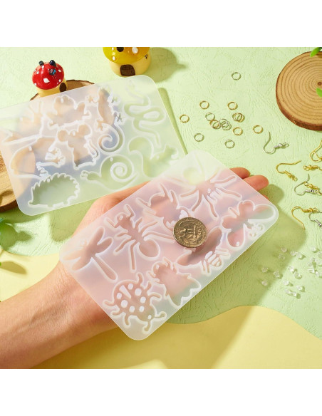 Moldes de Silicona para Pendientes DIY Cheriswelry Insectos