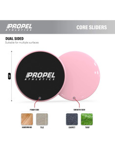 Deslizadores de Núcleo Premium Propel Athletics - Rosa - Entrenamiento 2