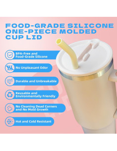 Tapa de Popote Reemplazo DuoLizDe 40 oz para Stanley Quencher 2