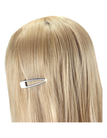 20 Clips de Pelo de Metal Plateado Pato POMCOUS - Antideslizantes 20 Clips de Pelo de Metal Plateado Pato POMCOUS - Antideslizantes