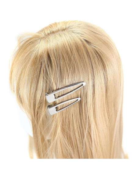 20 Clips de Pelo de Metal Plateado Pato POMCOUS - Antideslizantes 20 Clips de Pelo de Metal Plateado Pato POMCOUS - Antideslizantes