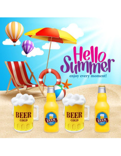 Clips para Toallas de Playa Kirmoo Jumbo - 4 Piezas Multicolor 2