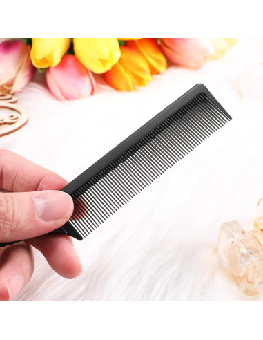 3 Peines de Cola de Rata Leinuosen de Acero Inoxidable Negro