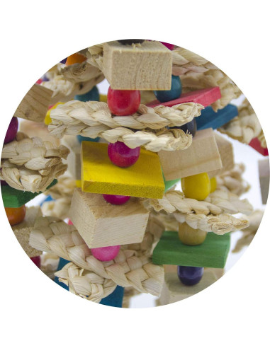 Juguete Grande para Loros EBaokuup - Bloques de Madera 50x25cm