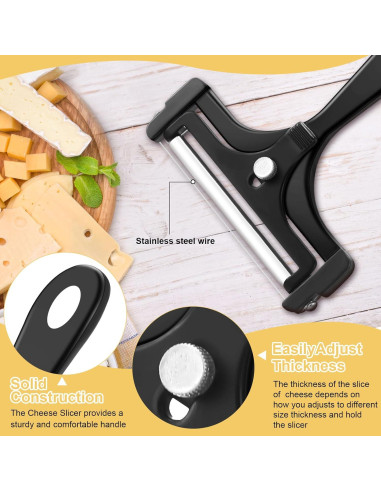 Cortador de Queso Ajustable Boao de Acero Inoxidable 14.5x10cm