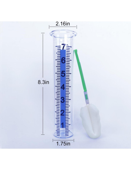 Tubo de Reemplazo para Pluviómetro de Vidrio RYOEIKT 17.78 cm
