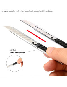 Cuchillo Utilitario Retráctil FOSHIO 3 Piezas 9 mm Hoja 2