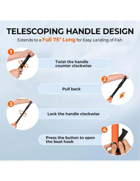 Red de Landing Plegable KastKing Brutus 75" (190.5 cm) PVC