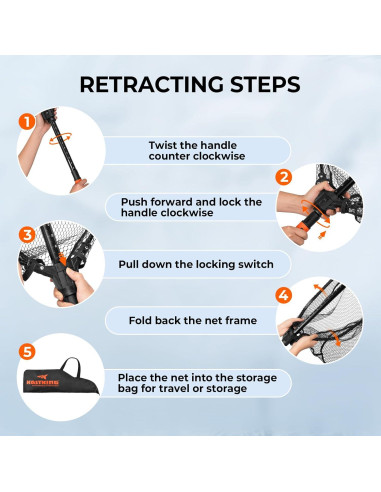 Red de Landing Plegable KastKing Brutus 75" (190.5 cm) PVC