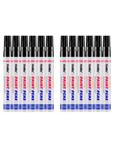 Marcadores de Pintura Craiiby Negros, Paquete de 12, Secado Rápido
