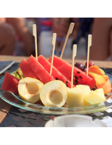 Picks de Palas de Bambú Blue Top 200 Pcs 8.9 cm para Aperitivos