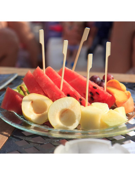 Picks de Palas de Bambú Blue Top 200 Pcs 8.9 cm para Aperitivos