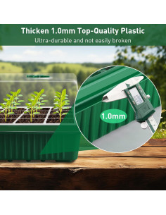 Bandeja de Inicio de Semillas YAUNGEL XL 160 Celdas Verde 2