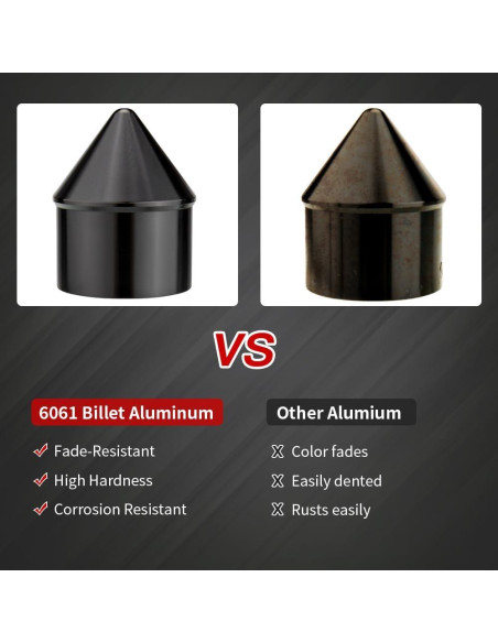 Cubiertas de Tuerca de Eje Frontal KICRY Negro Cromo para Harley