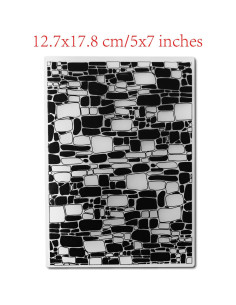 Carpeta de Embossing 3D Arbuya Textura Ladrillo 12.7x17.8 cm 2