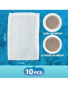 Bolsa de Filtro de Acuario FUNLAVIE 10 Pcs Malla Fina 15x20cm 2