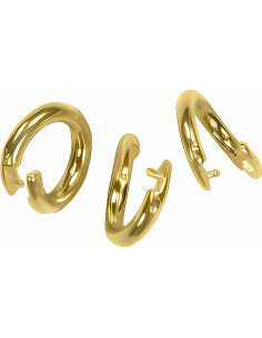 Anillas de Cierre Redondas uGems 14KGP Plata Esterlina 8mm (3 Pzas) 2