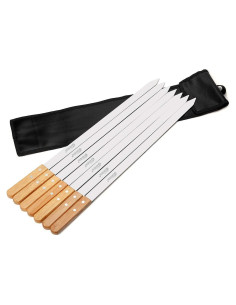 Pinchos de Kabob Goutime 60 cm Acero Inoxidable Set de 7