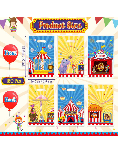 Bolsas de Favor de Fiesta de Circo ArianQicult - 150 Piezas Bolsas de Favor de Fiesta de Circo ArianQicult - 150 Piezas