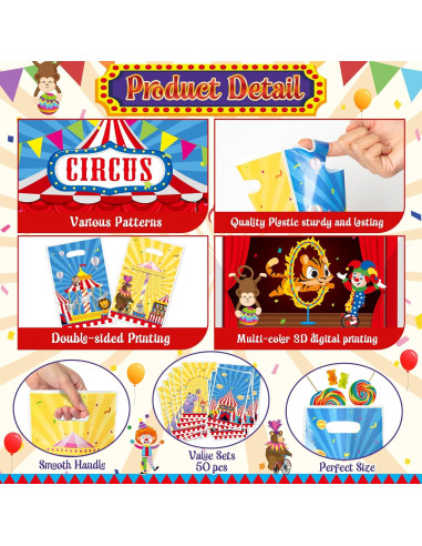 Bolsas de Favor de Fiesta de Circo ArianQicult - 150 Piezas