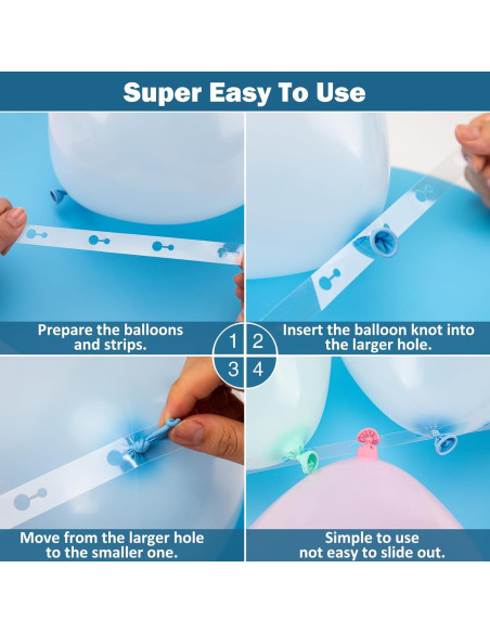 KICNIC Kit de Tiras de Arco de Globos 10m + 200 Puntos Adhesivos