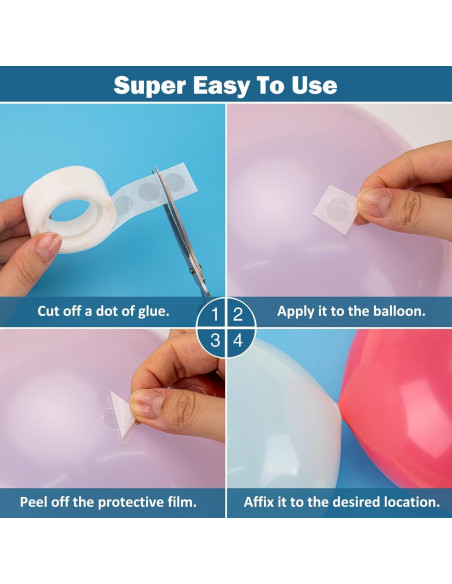 KICNIC Kit de Tiras de Arco de Globos 10m + 200 Puntos Adhesivos