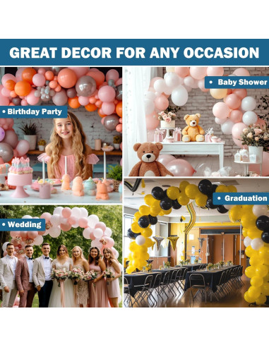 KICNIC Kit de Tiras de Arco de Globos 10m + 200 Puntos Adhesivos