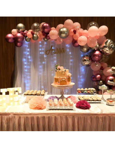 KICNIC Kit de Tiras de Arco de Globos 10m + 200 Puntos Adhesivos