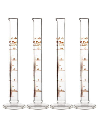 Cilindro Graduado de Vidrio Borosilicato StonyLab 10ml - 4 Pack
