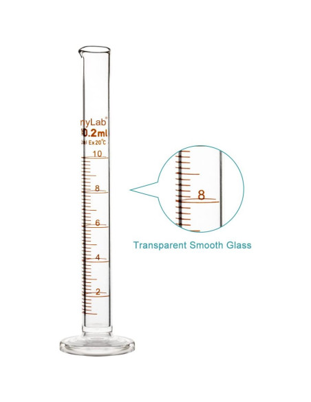 Cilindro Graduado de Vidrio Borosilicato StonyLab 10ml - 4 Pack