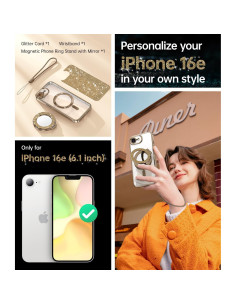 Funda Magnética Meifigno con Soporte Anillo para iPhone 16E 2