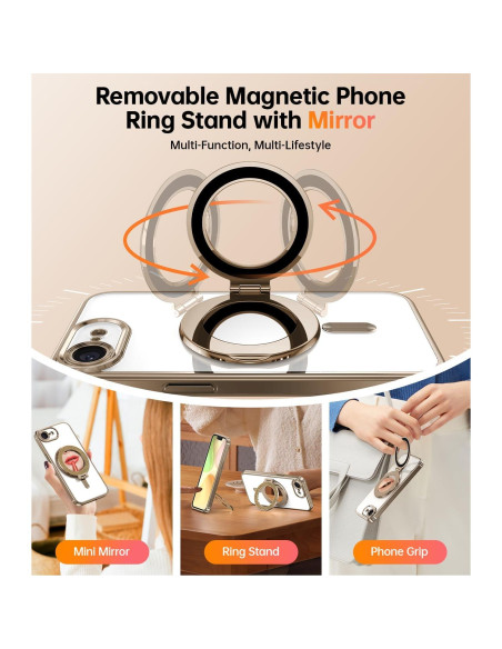 Funda Magnética Meifigno con Soporte Anillo para iPhone 16E