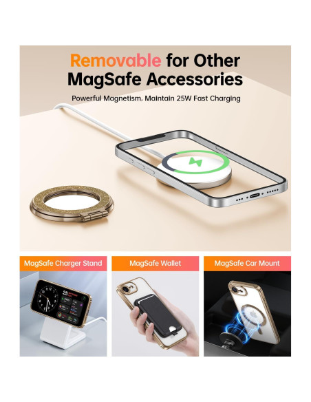 Funda Magnética Meifigno con Soporte Anillo para iPhone 16E