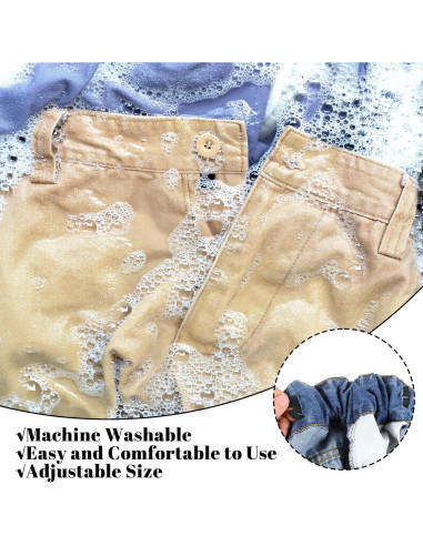 10 Piezas Ajustador Elástico de Cintura LIQWEI Negro