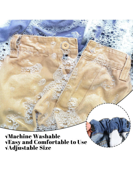 10 Piezas Ajustador Elástico de Cintura LIQWEI Negro