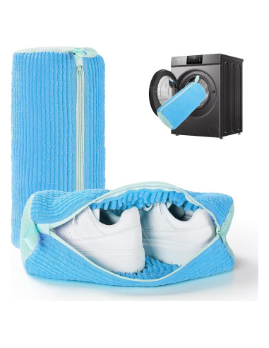 Bolsa de Lavado de Zapatos Aufee 2Pcs Reutilizable Azul