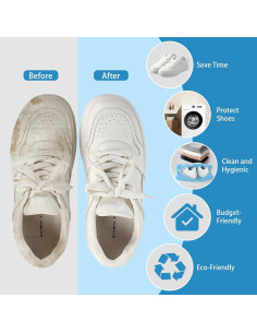 Bolsa de Lavado de Zapatos Aufee 2Pcs Reutilizable Azul 2