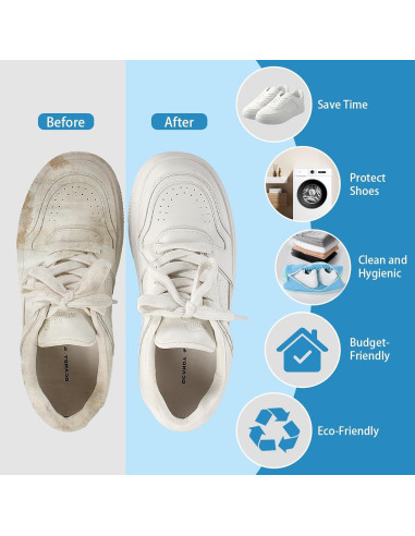 Bolsa de Lavado de Zapatos Aufee 2Pcs Reutilizable Azul