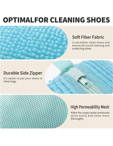 Bolsa de Lavado de Zapatos Aufee 2Pcs Reutilizable Azul