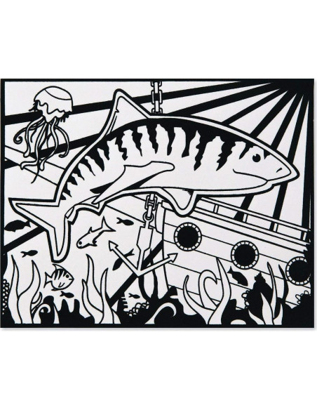 Pósters de Arte de Terciopelo Tiburón S&S Worldwide - 12 Unidades