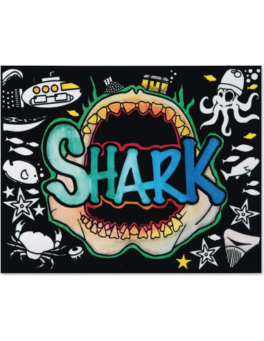 Pósters de Arte de Terciopelo Tiburón S&S Worldwide - 12 Unidades