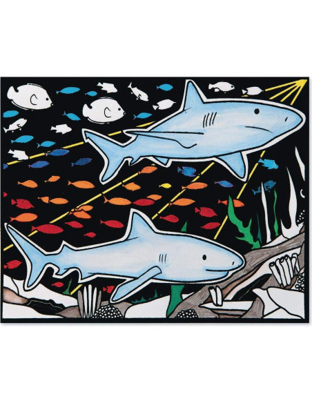 Pósters de Arte de Terciopelo Tiburón S&S Worldwide - 12 Unidades
