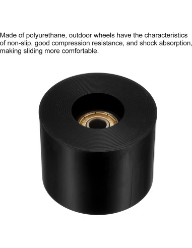 Ruedas de Longboard PATIKIL 45x60mm PU ABEC-11 Negras